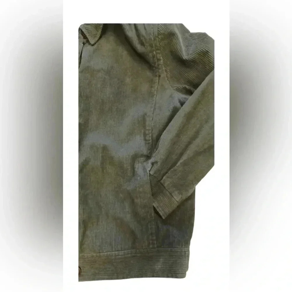 London  Fog Vintage Green Corduroy Jacket Size 14-M - Picture 5 of 12